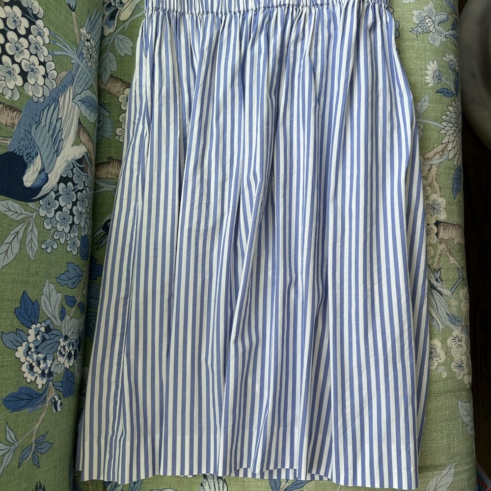 La Roque, Blue and White Midi Skirt, size medium